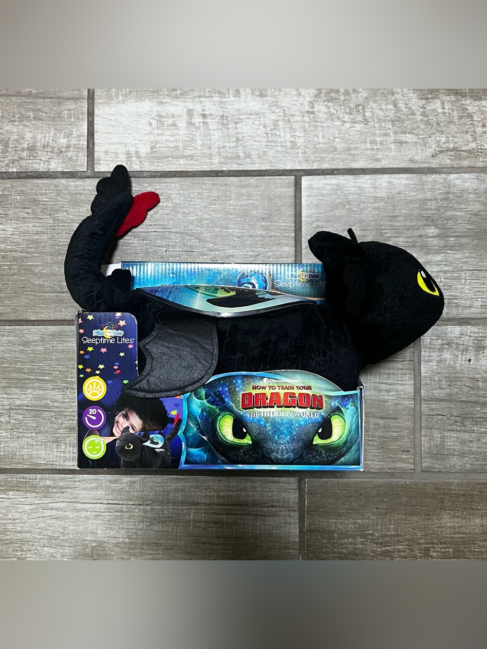 Pillow Pets How to Train Your Dragon Toothless Sleeptime Lites Plush Toy NEW
